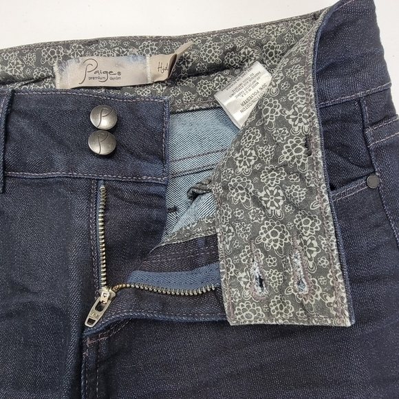 Paige Hidden Hills Straight Dark Wash Denim Blue Jeans Sz 26 - Picture 5 of 16